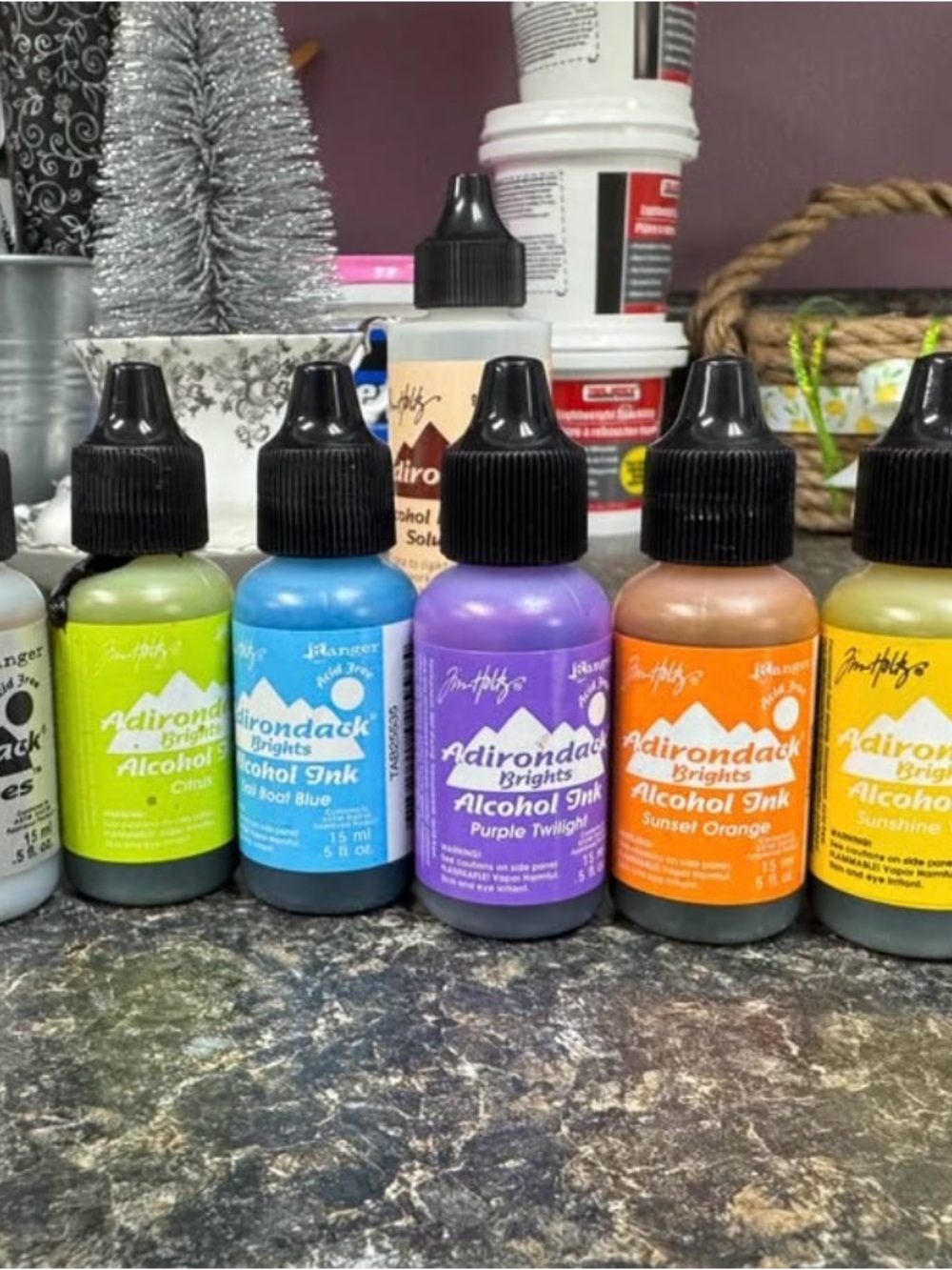 Gently used alcohol ink